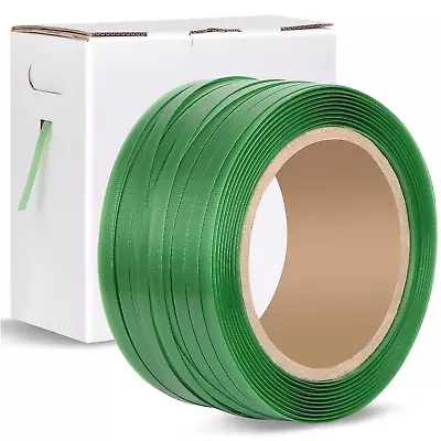 Heavy Duty Packaging Strapping Banding Roll - Green Polyester PET Industrial-Gra • $84.99