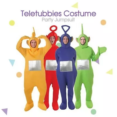 Yellow Laa-Laa Teletubbies Adult Jumpsuit Party Fancy Dress Up Halloween Costume • $35