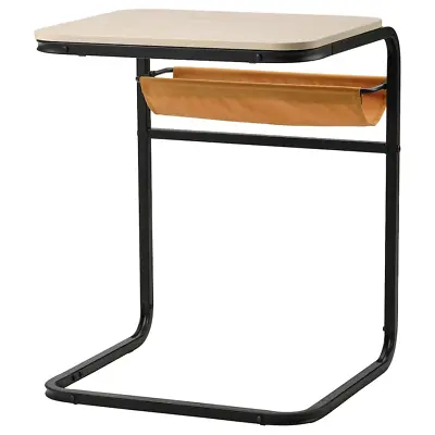 IKEA OLSERÖD Side Table Anthracite/birch Effect Dark Yellow 20 7/8x19 5/8  NEW • $70.85