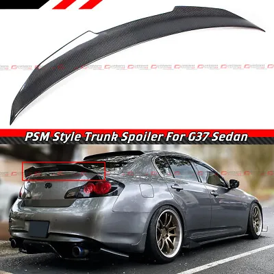 Psm Duckbill Carbon Fiber High Kick Trunk Spoiler For 2007-15 G35 G37 Q40 Sedan • $145.99