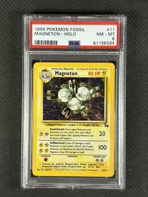 $15.50 • Buy Pokemon Card PSA 8 NM-MT Magneton 1999 Fossil Set Ultra Rare Holo WotC #11