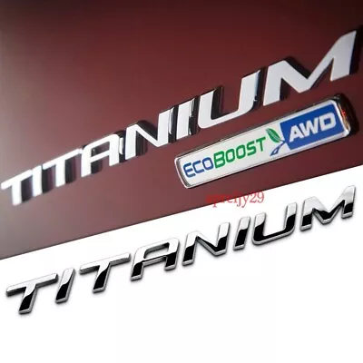 TITANIUM Car Decal Emblem Badge Metal Sticker For Ford Kuga Mondeo Focus Fiesta • $19.99