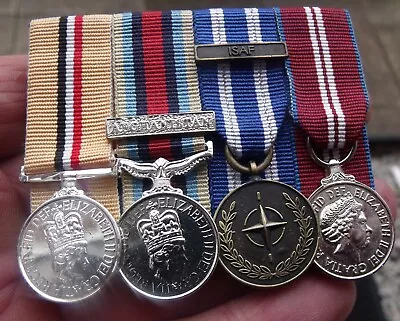 Miniature Eliz. 11 Medal Group Iraq Operational Service Nato Isaf Jubilee. • £38