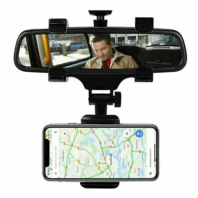 $5.99 • Buy Universal Car Rear View Mirror Mount Stand GPS Cell Phone Holder 360 Rotation US