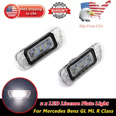 Rear LED License Plate Lights Bulb Lamps 2005-12 For Mercedes R350 GL450 GL500 • $13.84