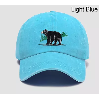 Personalized Cute Black Bear Embroidered Hat Funny Baseball CapGift For Friend • $17.99