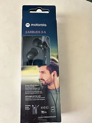 Motorola Earbuds 3-S Wired Earbuds With Microphone Jack 3.5mm BLACK Newsealed • $7.99