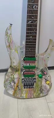 Ibanez JEM 20th Steve Vai Signature Anniversary Clear Acrylic Swirl Autograph • $8500