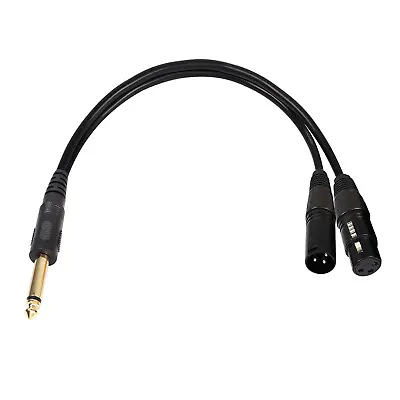 TS1/4 Male To XLR Male+Female Unbalance Mono Cable 1 To 2 Splitter Adapter TS6.3 • £8.79