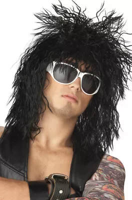 Rockin' Rock Star Dude Halloween Costume Wig (Black) • $11.49