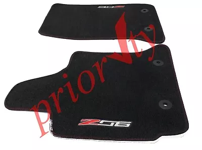 23476289 Floor Mats Black Red Stiches Z06 Logo 2015-2019 Chevrolet Corvette • $143.68