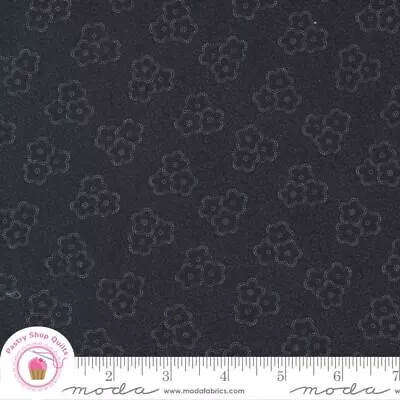 Moda CLOVER BLOSSOM FARM 9712 19 Black Mulch  KANSAS TROUBLES Quilt Fabric • $6.40