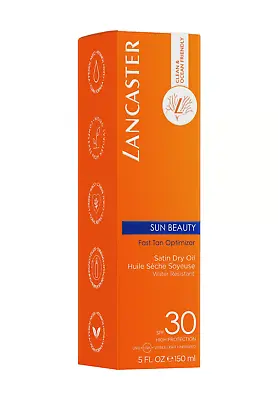 Lancaster Sun Beauty Fast Tan Optimiser Sunscreen Spray SPF30 Satin Dry Oil150ml • £19.99