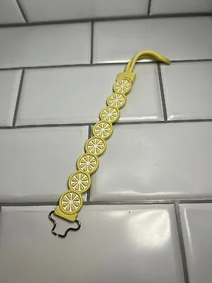Yellow Lemon Citrus Infant Baby Pacifier Strap / Holder - Fits All Pacifiers • $2.49