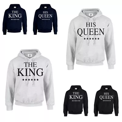 THE KING HIS QUEEN HOODIE Christmas Mine Valentines Couples Matching Gift (HOOD) • $27.12