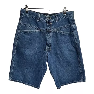 $39.93 • Buy Marithe Francois Girbaud Mens Blue Denim Jean Bermuda Shorts Size 34