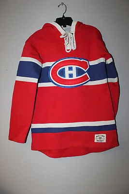 New NHL Montreal Canadiens OLD TIME Heavy Cotton Red Hoodie Women M Tight Fit • $49.99