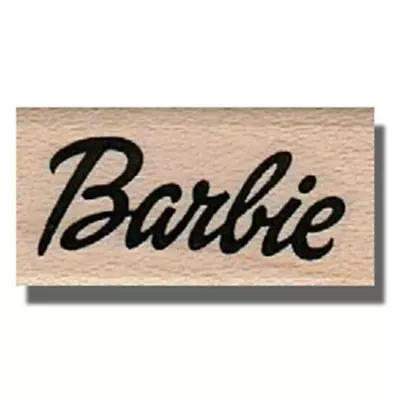 NEW Mounted Rubber Stamp BARBIE LOGO Barbie Doll Barbie And Ken Barbie Movie • $8.50