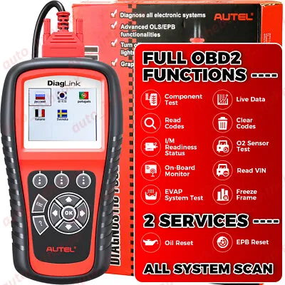 Autel DiagLink As MD802 OBD2 Car Diagnostic Scanner ABS SRS EPB Oil Reset Tool • $109