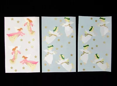 Vintage Mrs. Grossman's Stickers Pink Christmas Child Angels Stars LOT • $6.50