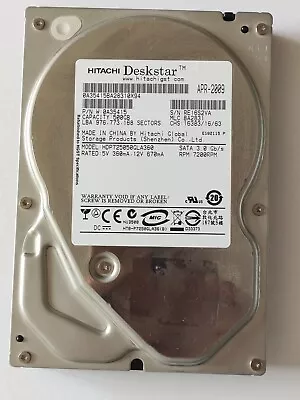 Hitachi Deskstar HDP725050GLA360 500GB Internal 7200 RPM 3.5  Disk Drive • £6