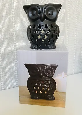£4.50 • Buy Something Different Black Owl Ceramic Oil Burner - Black (ideal Teacher Gift)