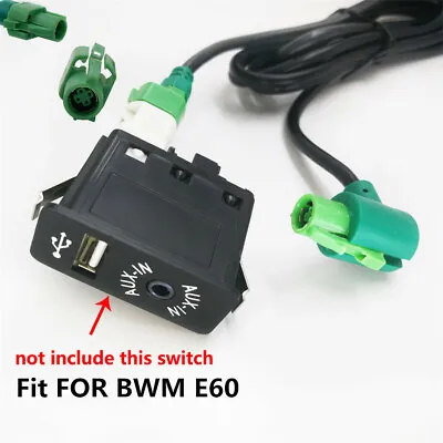 Car Aux Socket Audio Adapter Cable Harness For BMW E60 E63 E64 E66 E81 E82 E70 • $14.62