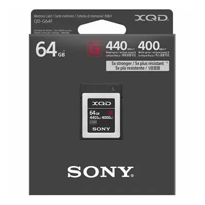 Sony Xqd 64GB Memory Card G Series QD-G64F 5x Stronger • $263.82