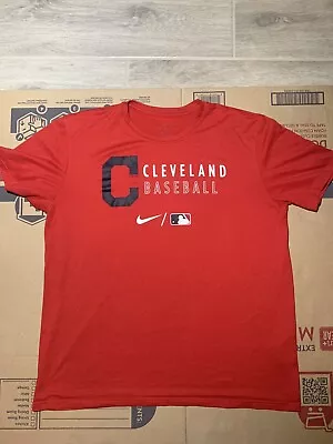 Nike Cleveland Guardians Shirt Men's XL Dri-Fit Red MLB Baseball Short Sleeve • $12