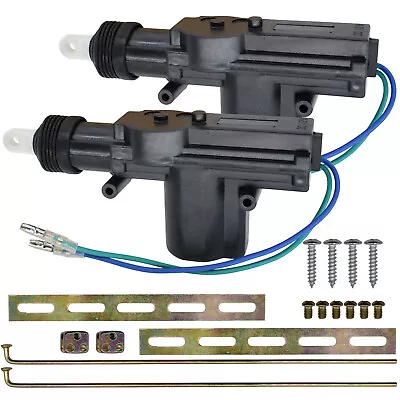 2 X Universal Car 12V 2 Wires Door Power ​Lock Actuator Unlock Motor Kit Keyles • $12.99