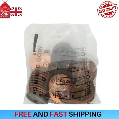 100 X Coin Denominated Bags | No Mixed Coin Bags Sterling Retail Bags  • £2.99