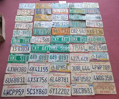 MO PA VT TN NH CA NY Craft License Plate Vintage Set Collection Bulk 9.99 LOT#19 • $68