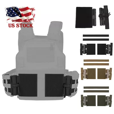 Tactical Vest MOLLE Quick Release Buckle Set Tube Cummerbund Adapter Hook & Loop • $17.45