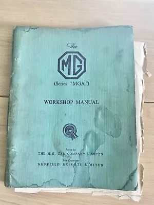 Original MGA / MG-A Workshop Manual From 1955 • $42.27