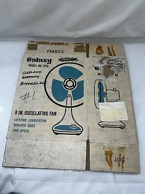 Vintage 1980s GALAXY 12  Oscillating 2 Speed Fan BOX ONLY NO FAN BOX ONLY • $29.98