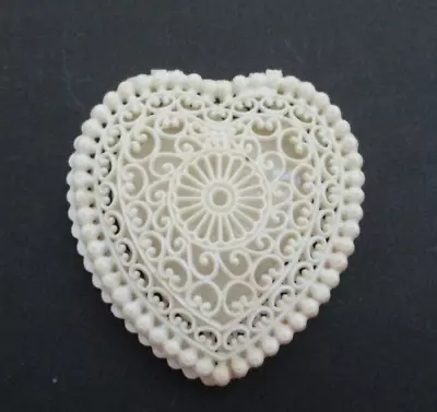 Vintage Celluloid Heart Ring Box • $13.39