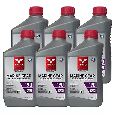 TRIAX Marine Gear Oil SAE 90 Full Synthetic Boat Jet Ski (6 Quart Pack) • $74.95