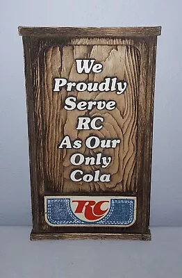 Vintage Rc Royal Crown Cola Soda Wood Carved Embossed Sign • $199.99