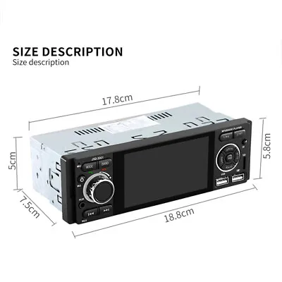 $63.74 • Buy 1DIN 4.1 Touch Car Stereo Bluetooth MP5 Player FM/AM Radio AUX USB SD TF Durable