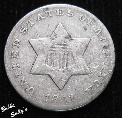 1851 III Cent Silver FINE • $22.50