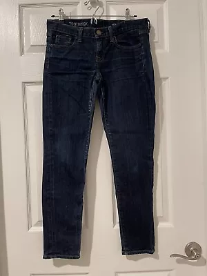 J Crew Mid Rise Toothpick Skinny Ankle Jeans Stretch Sz 27 (32x28.5) EUC • $36