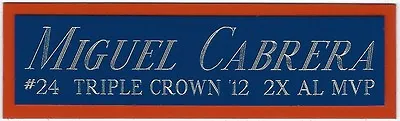 MIGUEL CABRERA TIGERS NAMEPLATE FOR AUTOGRAPHED Signed BAT-BASEBALL-PHOTO-JERSEY • $10