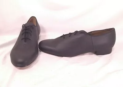 BLOCH Dance Jazztime Men's Jazz Oxford Character Shoes Sz 13 Black Leather Sole • $79