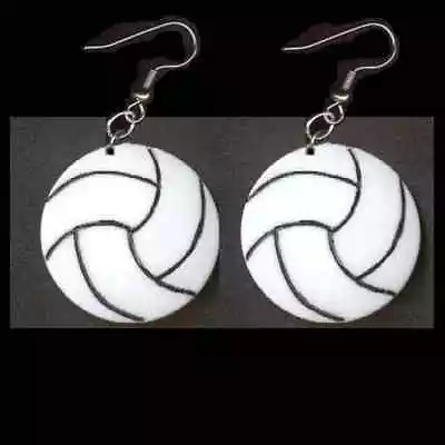 VOLLEYBALL DISC FUNKY EARRINGS - Coach Gift Team Player Jewelry • $5.99