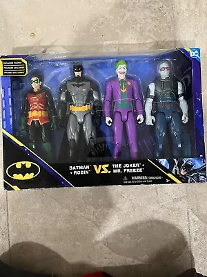 Dc Comics~batman & Robin Vs. The Joker & Mr. Freeze~2022 New 12  Action Figures • $27.35