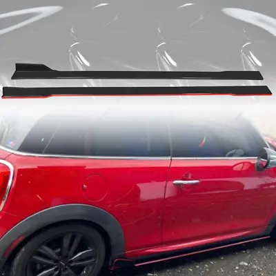 For Mini Cooper S F56 R56 78.7  Side Skirt Rocker Panel Lip Splitter Red Line • $64.99