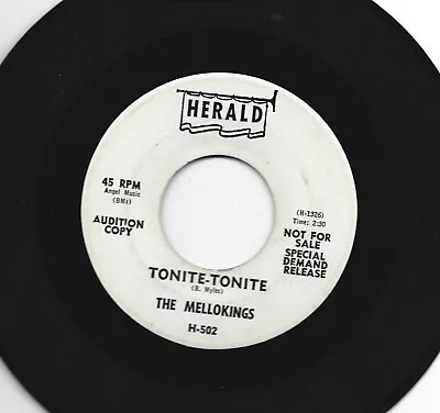Doowop 45 -  Mellokings - Tonite-tonite  /  Do Baby Do - Hear 1957 Promo Herald • $9.99