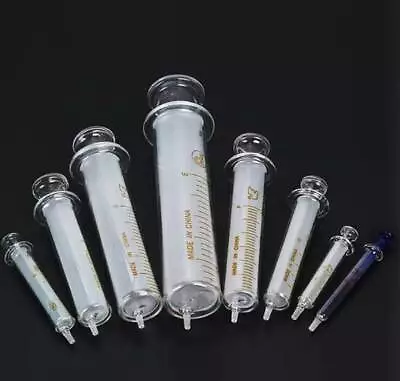 Wholesale 1ml-100ml Glass Syringe Sampler Laboratory Reusable Chemistry Injector • $163.04