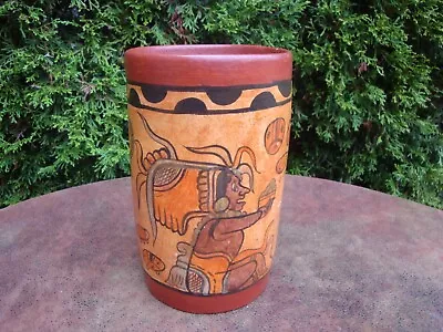 Vintage Aztec/Mayan Ceremonial Terracotta Vase  Mexico 8  X 5  VGC • $49.99