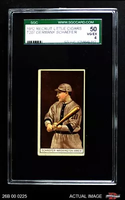 1912 T207 Germany Schaefer   Senators SGC 4 - VG/EX • $235